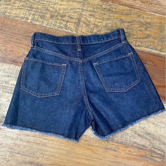 NWT!  Girls Old Navy high rise dark denim shorts adjustable waist size 14 - Picture 2 of 10
